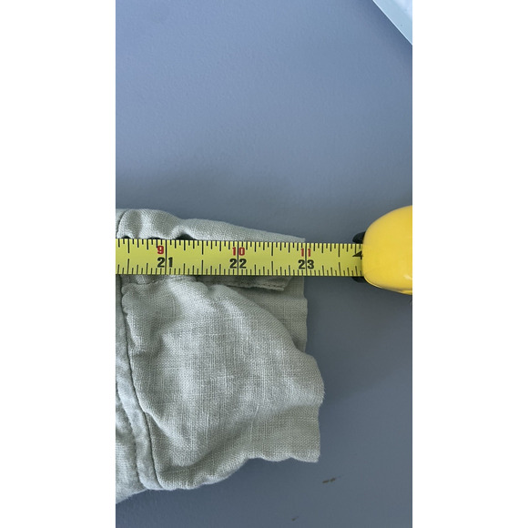 Flax Linen Asymmetric Jacket Top Medium Green Lagenlook Minimalist Artsy Beachy - Picture 12 of 14